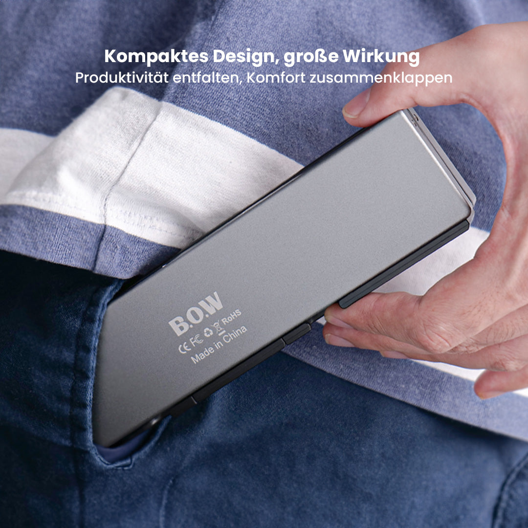 UltraFold Mini Ergonomische Kabellose Tastatur mit Bluetooth