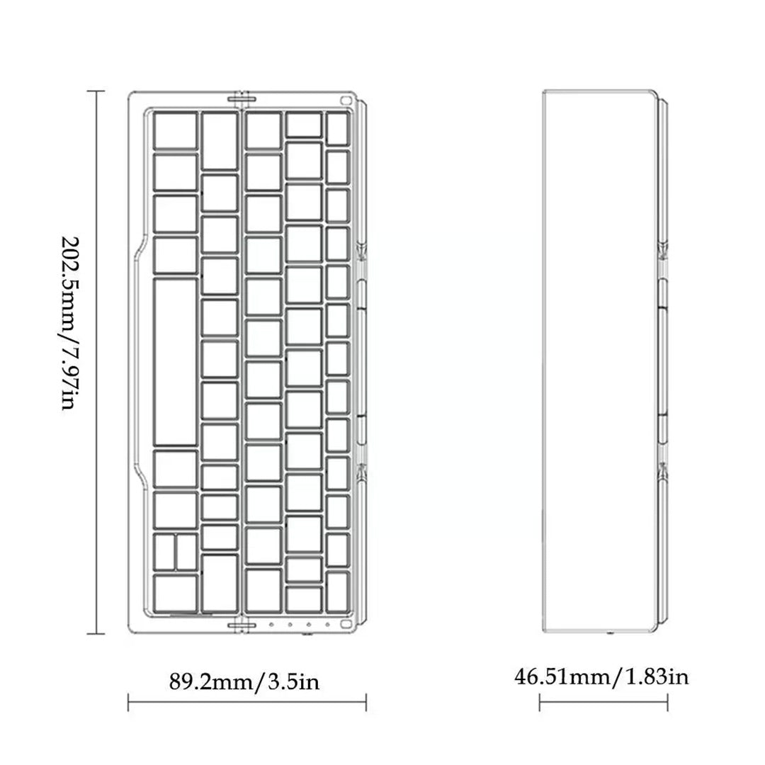 UltraFold Mini Ergonomische Kabellose Tastatur mit Bluetooth