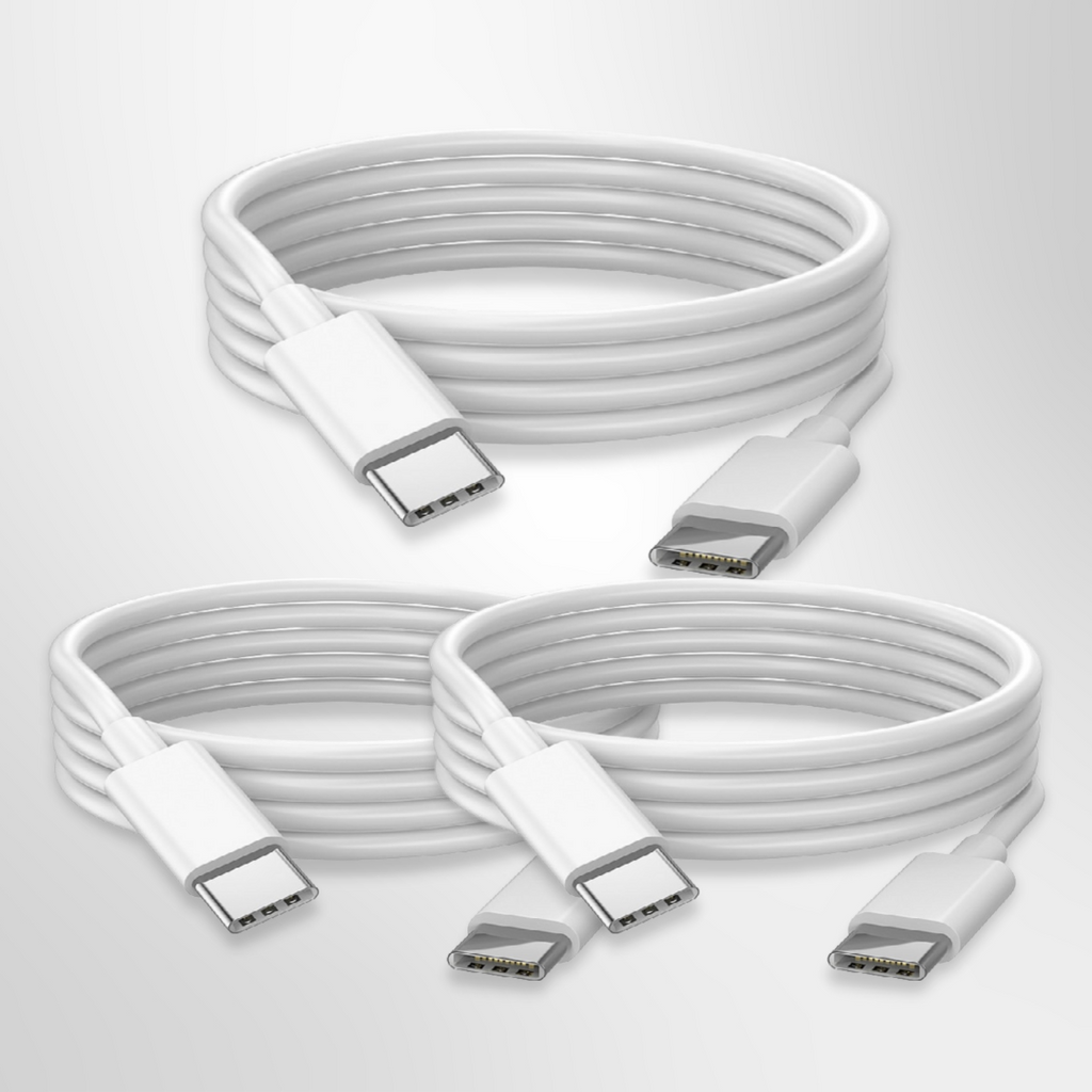 Schnellladendes USB Typ-C zu Typ-C Stromkabel (2 Meter) Dreierbundle